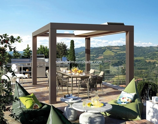New technology outdoor motorized retractable pergola