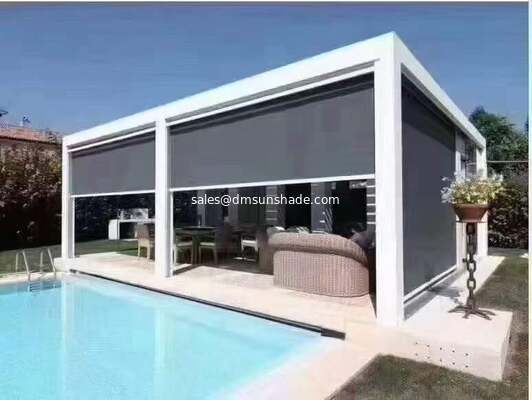 वाणिज्यिक और विंडो कवरिंग अनुप्रयोगों के लिए विंडरूफ ज़िप ट्रैक ब्लाइंड किट चेन संचालित टिकाऊ समाधान